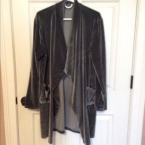 Gray Velvet Blazer (Size XXL)